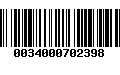 Código de Barras 0034000702398