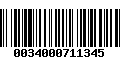 Código de Barras 0034000711345