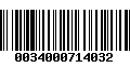 Código de Barras 0034000714032