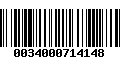 Código de Barras 0034000714148