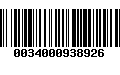 Código de Barras 0034000938926