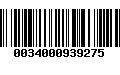 Código de Barras 0034000939275