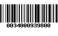 Código de Barras 0034000939800