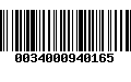 Código de Barras 0034000940165