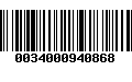 Código de Barras 0034000940868