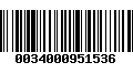 Código de Barras 0034000951536