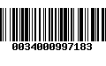 Código de Barras 0034000997183