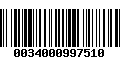 Código de Barras 0034000997510