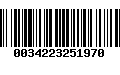 Código de Barras 0034223251970