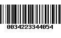 Código de Barras 0034223344054