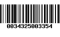 Código de Barras 0034325003354