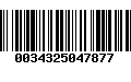 Código de Barras 0034325047877