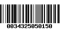 Código de Barras 0034325050150