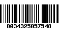 Código de Barras 0034325057548