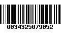 Código de Barras 0034325079052