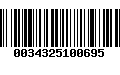 Código de Barras 0034325100695