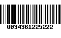 Código de Barras 0034361225222