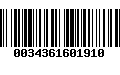 Código de Barras 0034361601910