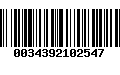 Código de Barras 0034392102547