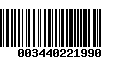 Código de Barras 003440221990