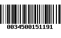 Código de Barras 0034500151191