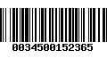 Código de Barras 0034500152365