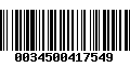 Código de Barras 0034500417549