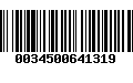 Código de Barras 0034500641319