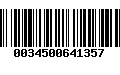 Código de Barras 0034500641357