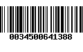 Código de Barras 0034500641388