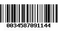 Código de Barras 0034587091144