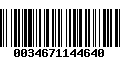 Código de Barras 0034671144640