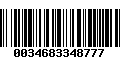 Código de Barras 0034683348777