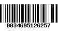 Código de Barras 0034695126257