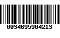 Código de Barras 0034695904213