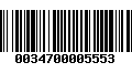 Código de Barras 0034700005553