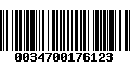 Código de Barras 0034700176123