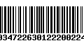 Código de Barras 00347226301222002240