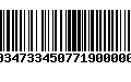 Código de Barras 00347334507719000005