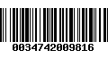 Código de Barras 0034742009816