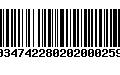 Código de Barras 00347422802020002590