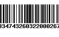 Código de Barras 00347432603220002673