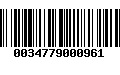 Código de Barras 0034779000961