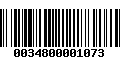 Código de Barras 0034800001073