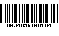 Código de Barras 0034856108184