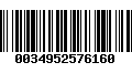 Código de Barras 0034952576160