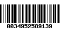 Código de Barras 0034952589139