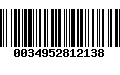 Código de Barras 0034952812138