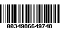 Código de Barras 0034986649748