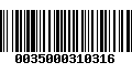 Código de Barras 0035000310316